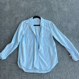 babaton collar long sleeve light blue